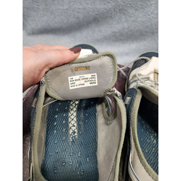 Mens Vibram Sole Hybrid Hiking Shoes Size 10 Athletic Outdoor Footwear Beige & B main image 8